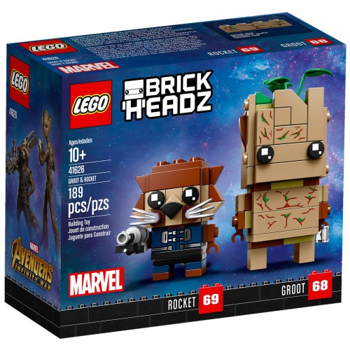 Pack BrickHeadz Groot et Rocket n°41626 (Avengers Infinity War)