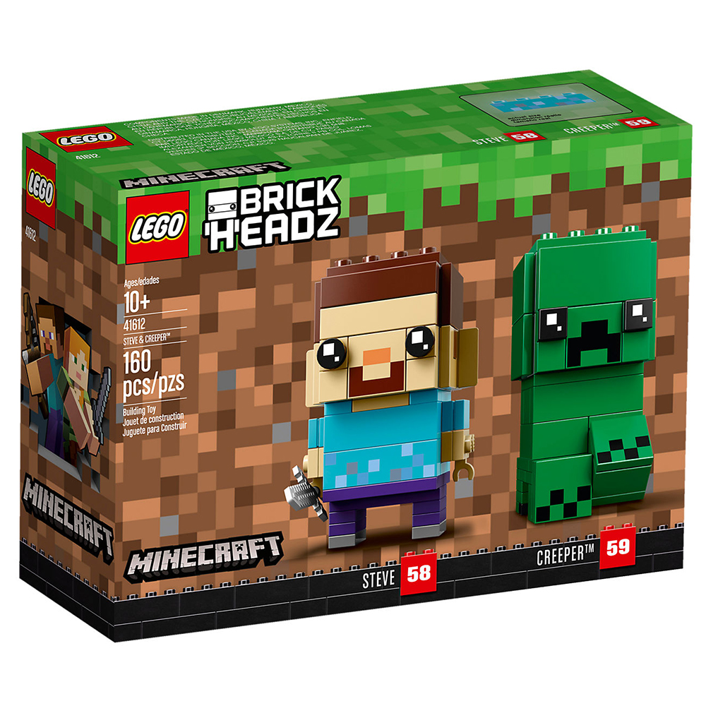 Pack BrickHeadz Steve et Creeper n°41612 (Minecraft)