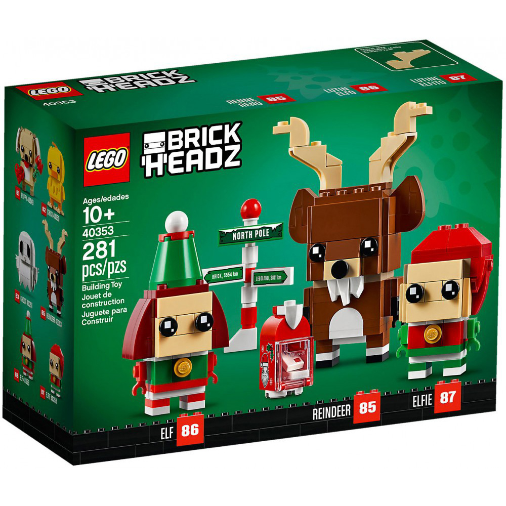 BrickHeadz Reindeer, Elf et Elfie n°40353